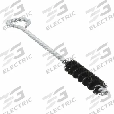 GRAINGER Tube Brush: 3/8 in Overall Dia, Natural Fiber, Single Spiral, Single Stem - Condenser & Tube Brushes