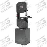 JET Band Saw: 12 in Throat Dp - Vertical, Metal: 39 to 278 SFPM/Wood: 3,300 SFPM, 3.6/1.8 A, 3 Phase (MPN 414504C). Key specifications — attr325086: JET; attr313109: 15° Left to 45° Right; attr313108: Metal: 39 to 278 SFPM; attr313111: 3; attr313110: 3.6/1.8 A.