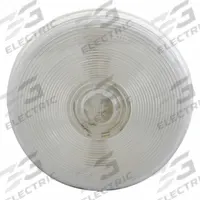 GROTE Dome Light: Round, 12V DC, Incandescent, Clear, White, 4 5/16 in Overall Dia, 2 in Overall Wd (MPN 61051). Key specifications — Lens Color: Clear; Mount Type: Bracket; Electrical Connection: Pigtail; Housing Color: White; Brand: GROTE; Operating Voltage: 12V DC; Mount Style: Surface.