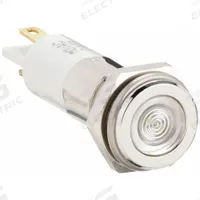 APPROVED VENDOR Flush Panel Light: 10 mm Panel Mounting Hole Dia, LED, White, Flush Head, H10 (MPN 24M108). Key specifications — Brand: APPROVED VENDOR; Electrical Connection: 0.11 Male Quick Disconnect.