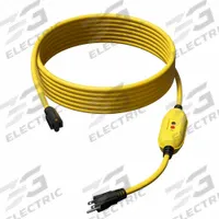APPROVED VENDOR Line Cord GFCI: Auto Reset, 51 ft Lg, 12/3, 5-15P Plug, 15 A Current, 125V AC, 5-15R (MPN 875LD7). Key specifications — NEMA Plug Configuration: 5-15P; NEMA Receptacle Configuration: 5-15R; Brand: APPROVED VENDOR; Voltage: 125V AC.