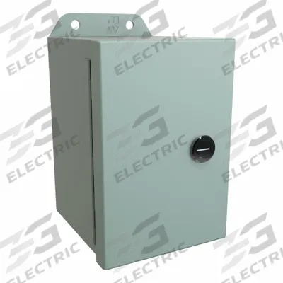 HAMMOND Electrical Enclosure: Steel, 6 in x 4 in x 4 in, NEMA 12/13/3R/4, w/Panel - Steel Washdown Enclosures