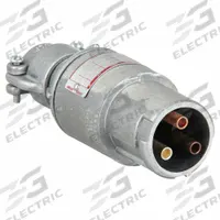 HUBBELL Pin and Sleeve Plug: Gray, 115/230V AC, Single Phase, 20 A, 2 Pole, 3 Wire (MPN KP-20ABC). Key specifications — Brand: HUBBELL.