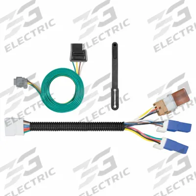 CURT Automotive Electrical Plug: 4-Way Flat, IP67, Dust Cover, Black, Powder Coated (MPN 56225) - Fleet and Vehicle Maintenance