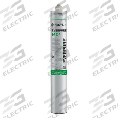 PENTAIR/EVERPURE Quick-Connect Water Filter: 0.5 micron, 1.7 gpm, 9,000 gal - Quick-Connect Drinking Fountain & Beverage Machine Water Filters