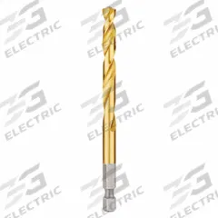 MILWAUKEE Hex Shank Drill Bit: 9/32", 135° Split Point, TiN-Coated HSS, Impact Rated (MPN 48-89-4615). Key specifications — attr1234973: Impact Rated; attr1234966: MILWAUKEE; attr1234978: 0.2813.