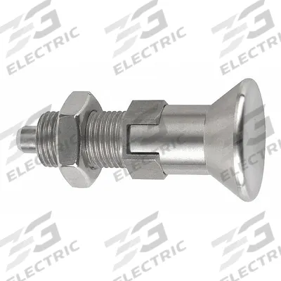 KIPP Indexing Plunger: Locking, 18-8 SS Body w/ 400 SS Plunger - Locking Pull-Knob Indexing Plungers with Jam Nut