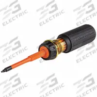 KLEIN TOOLS Insulated 2-Bit Driver: Long Lg, #1/#2 Tip Size, 8 in Overall Lg, 3 1/2 in Shank Lg (MPN 32287). Key specifications — attr1205139: #2; attr1205142: KLEIN TOOLS; attr1205144: Cushion.