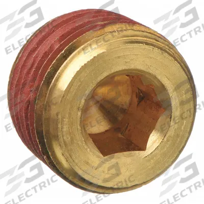 PARKER Plug: Hex Drive Cored Plug, 1/8 in, NPT Threaded, 1,000 psi, 5/16 in Lg - Threaded High-Pressure Pipe Fittings with Sealant