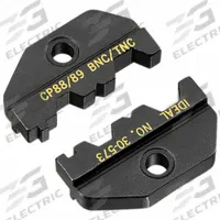 IDEAL Voice and Data Crimping Die: RG58/RG59/RG62, Cambridge CP-88/CP-89 BNC/TNC Coax Connectors (MPN 30-573). Key specifications — attr511086: Silver; attr542112: RG59/RG62; attr542113: CP-89 BNC/TNC Coax Connectors; attr542114: 30-506; attr473957: IDEAL.