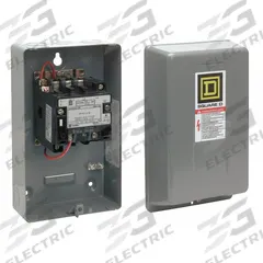 SQUARE D NEMA Magnetic Contactor: Non-Reversing, 3 Poles, NEMA Size 4, 135 A, 120V AC (MPN 8502SFG2V02S). Key specifications — Brand: SQUARE D.