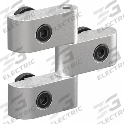80/20 Lift Off Hinge: 2 25/64 in x 2 5/16 in, 15 Series, Silver, Aluminum - Captive Lift-Off Hinges