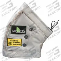 UNITHERM Insulated Pipe Jacket: For 50 in to 57 in Circumference, Fiberglass/Mineral Wool, Gray (MPN IE1845). Key specifications — Color: Gray; Cover Type: Elbow Jacket; Fastening System: Quick Release Fabric Flap and Wiretwists; For Valve Type: Universal; Jacket Material: Silicone Coated Fiberglass Cloth; Brand: UNITHERM; For Fitting Type: 45° Elbow.
