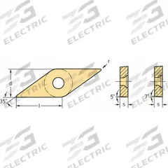 WALTER Diamond Turning Insert: VCMW331-RK6 WKK20S, VCMW160404-RK6 WKK20S (MPN 6651599). Key specifications — attr257732: VCMW331-RK6 WKK20S; attr257733: VCMW160404-RK6 WKK20S.