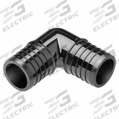 ZURN Barbed Fitting Elbow: 3/8 in ID x 3/8 in Pipe Size, Barbed x MNPT - Crimp-On Polymer Barbed Tube Fittings