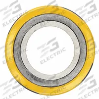 Spiral Wound Flange Gasket: Graphite Filler, 304 Stainless Steel Winding, For 8 in Pipe, 8 1/2 in ID (MPN CGI). Key specifications — Brand: FLEXITALLIC.