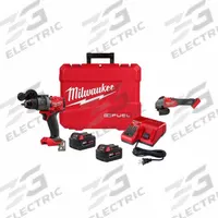 MILWAUKEE Hammer Drill and Braking Grinder Kit: 2 Tools, Angle Grinder/Hammer Drill, 18 V DC Volt (MPN 2904-22, 2889-20). Key specifications — attr1176460: Hammer Drill.