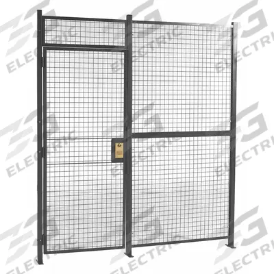 WIRECRAFTERS Woven Partition Cage: 10 ft W x 2 in D 8 ft H, Gray, 1 Sides - WireCrafters Woven-Wire