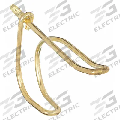 APPROVED VENDOR Wardrobe Hook: Screw-In, 35 lb Wt Capacity, 2 Points per Hook, Brass - Screw-In Utility Hooks