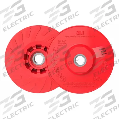 3M Fiber Disc Backup Pad: 4 1/2 in Dia, 5/8"-11 Threaded Hole, Extra Hard Density - Air-Cooled Fiber Disc Backing Pads