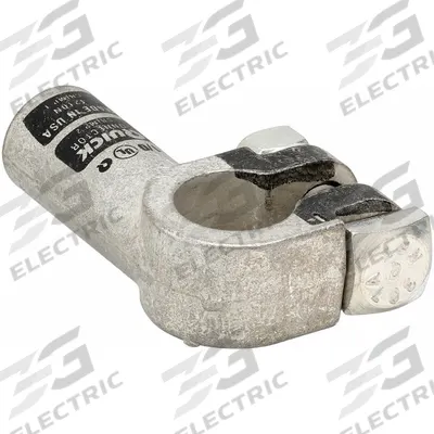 FUSION Battery Terminal: Left Elbow, Crimp, 1/0 ga, Black Color, Negative - Left Elbow Alignment