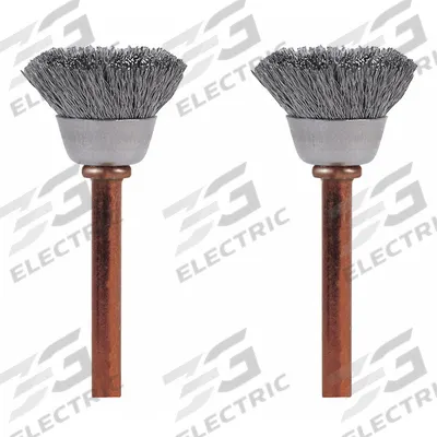 DREMEL Rotary Tool Brush: 1/2 in Brush Dia, Cup Brush, Straight, Mounted, Stainless Steel - Wire Brushes for Rotary Tools