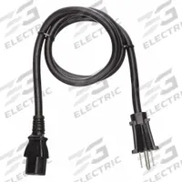 APPROVED VENDOR Power Cord: 3 ft Lg, 3/14, 5-15P Plug, C13 Receptacle, SJT, PVC, 15 A Current, 5-15P (MPN 5XFL7ID). Key specifications — Brand: APPROVED VENDOR; Jacket Material: PVC.