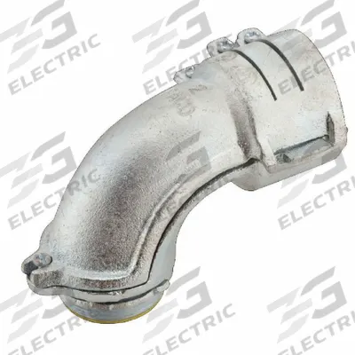 RACO Connector - Clamp Style, 90 Degrees: Iron, 2 in Trade Size, 2 in MNPT - 90° Connectors - Clamp Style