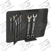 WERA Combination Wrench Set: Alloy Steel, Nickel Chrome, 11 Tools, 8 mm to 19 mm Range of Head Sizes (MPN 05020091001). Key specifications — attr309581: Nickel Chrome; attr309580: Alloy Steel; attr309571: Yes; attr309583: No; attr309587: Yes; attr324931: WERA; attr309569: 8 mm to 19 mm; attr309572: Pouch.