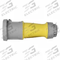 LEVITON Pin and Sleeve Connector: Yellow, 277/480V AC, Three Phase, 100 A, 4 Pole, 5 Wire (MPN M5100C7WLEV). Key specifications — Brand: LEVITON.