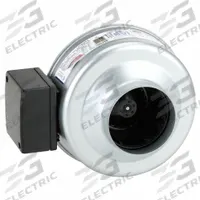 In-Line Duct Fan: 135 cfm Max., 4 in Duct, 20 W, 120V AC, 1 Ph, IP44, Galvanized Steel (MPN 45021). Key specifications — Includes: Grille Housings with Damper; Brand: FANTECH; Speed Controllable: Yes; High-Efficiency Motor: No; Nameplate Voltage: 120V AC; Number of Speeds: 1; Airflow @ 0.000 in SP - Range: 0 to 249 cfm; High-Efficiency Motor_Broad: Standard-Efficiency Motor.