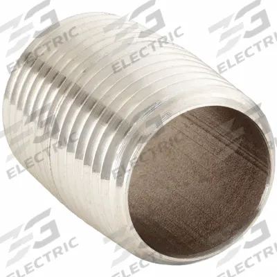 CALBRITE Nipple: 1/2 in Trade Size, 304 Stainless Steel, 1 1/8 in Overall Lg - Nipples
