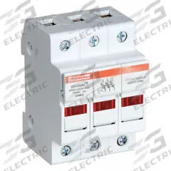 MERSEN Fuse Block: Finger-Safe, 3 Pole, 600 V AC, DIN Rail Mounting, Pressure Plate Termination (MPN USM3I). Key specifications — Brand: MERSEN.