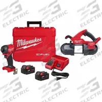 MILWAUKEE Tool Combination Kit: 2 Tools, Impact Driver/Portable Band Saw, 18 V DC Volt, M18 FUEL™ (MPN 2761-22, 2829-20). Key specifications — attr1176460: Portable Band Saw.