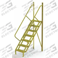 TRI-ARC Configurable Platform Ladder: 9.3 ft Overall Ht, 30 in Overall Wd, 20 in Overall Dp, Steel (MPN UCL5007242). Key specifications — Material: Steel; Color: Yellow; Brand: TRI-ARC.