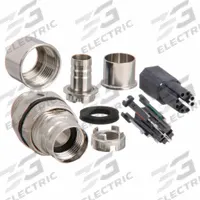 HARTING M12 Panel Feed-Through Connector: X Coded, 8 Socket, M12 Female Thread, IP65/IP67, Crimp (MPN 21038812841). Key specifications — Connector Body Type: Socket; Coding: X; Brand: HARTING; Thread Size: M12; Mounting Type: Panel Feed-Through; Mounting Style: Female Thread; IP Rating: IP67; Housing Material: Zinc Die-Cast.
