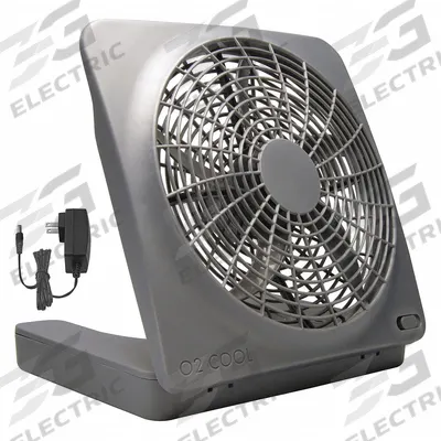TREVA/O2COOL Cooling Fan: 10 in Blade Dia, Non-Oscillating, 107 cfm_182 cfm Airflow - Compact Fans