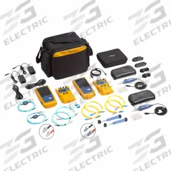 FLUKE NETWORKS Optical Loss Test Set: CertiFiber Pro, Quad (SM/MM), 850nm, 1300nm, 1310nm, 1550nm (MPN CFP2-100-QI). Key specifications — Product Type: Fiber Optic Cable Testing Kit; Includes: Singlemode Test Reference Cord Kit (2m); Manufacturer Part Number: CFP2-100-QI; Adapters Included: LC; Brand: FLUKE NETWORKS; Testing Functions: Optical Power Loss; _Wavelengths: 850nm, 1300nm, 1310nm, 1550nm; _Fiber Mode Supported: Quad (SM/MM).