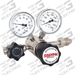 SMITH EQUIPMENT High Purity Gas Regulator: Two Stage, CGA 350 Inlet, 1/4" Tube Outlet, 25 psig (MPN 620-03060000). Key specifications — Brand: SMITH EQUIPMENT; Manufacturer Part Number: 620-03060000; Diaphragm Material: Stainless Steel; Outlet Connection: 1/4" Tube; Inlet Connection: CGA 350.
