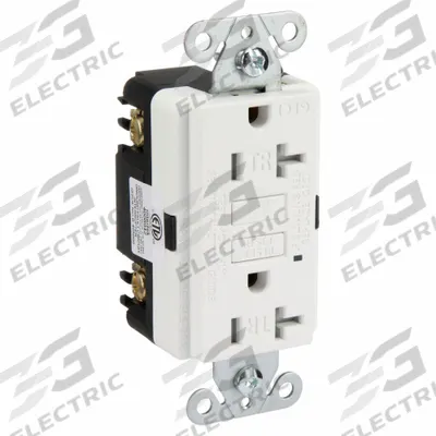 APPROVED VENDOR GFCI Receptacle: Duplex, 5-20, White, GFCI, 125V AC, 20 A, 2 Pole / 3 Wire (MPN 62175) - General Purpose Receptacles