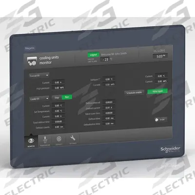SCHNEIDER ELECTRIC Touch Panel: TFT Color LCD, 12.1 in Display Screen Size, 24V DC - Schneider Harmony GTU Series Modular HMIs