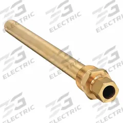 SPENCE Threaded Thermowell: Brass, For 15 5/8 in Stem Lg, 12 1/2 in Insertion Lg, For 1 in Stem Dia (MPN 99J). Key specifications — Maximum Operating Temperature: 400°F; Brand: SPENCE; Maximum Operating Pressure: 250 psi.