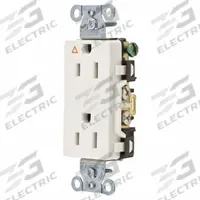 HUBBELL Receptacle: Decorator Duplex, 5-15, White, 125V AC, 15 A, 2 Pole / 3 Wire (MPN IG15DRW)