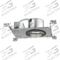 LED Recessed Down Light: Airtight New Construction, 5 in Dia, 600 lm, 3500K, 8.9 W, 120 to 277V AC (MPN IC20LED G4 06LM 35K 90CRI MVOLT ZT10). Key specifications — Voltage: 120 to 277V AC; Trim Color: Available Separately; Brand: JUNO LIGHTING; Ceiling Type: Flat Ceiling; Reflector or Baffle Color: No Reflector or Baffle; Trim Style: Available Separately; Dimmable: Yes; Color Temperature: 3500K.