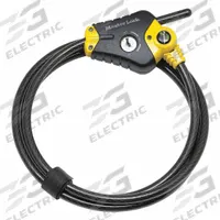 MASTER LOCK Cable Lock: Steel, Black, 6 ft Cable Lg, 3/8 in Cable Dia, Key Locking (MPN 8413KA). Key specifications — Cable Coating: Vinyl; Cable Color: Black; Cable Lock Type: Adjustable Length Cable Locks; Locking Style: Key; Key Code: 8413; Brand: MASTER LOCK; Cable Material: Steel.