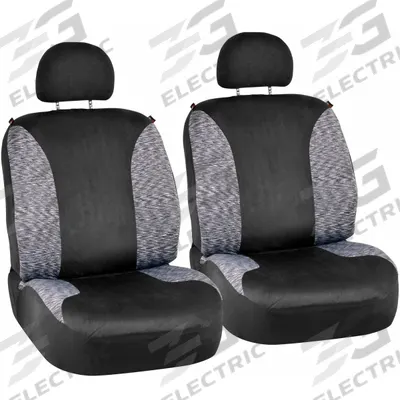 BELL Seat: Driver Seat Cover, 7 in Lg (In.), 4 1/2 in Wd (In.), Black/Gray, 4 # Pieces Included - Vehicle Seat Covers