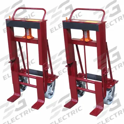 WESCO Machinery and Equipment Mover: 10,000 lb, 21 3/4 in L x 24 in W x 47 in H Overall - Hydraulic-Lift Machinery & Equipment Movers with Dual-Forks
