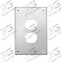 LEGRAND Wall Plate: Duplex Outlet, 1 Gang, Silver, Jumbo Size (MPN WSP61D1PS). Key specifications — Brand: LEGRAND; Material: Stainless Steel; Includes: Torx Security Screws.
