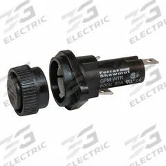 MERSEN Panel Mount Fuse Holder: For Fuse Size 13/32 in x 1 1/2 in, 1 Pole, 30 A Max, 600 V AC (MPN GPM-WTR). Key specifications — Fuse Holder Termination Type: 1/4 in Quick Connect/Solder; Fuse Holder Cap Style: Screw Knob; Brand: MERSEN; Fits Fuse Class or Type: Class CC.