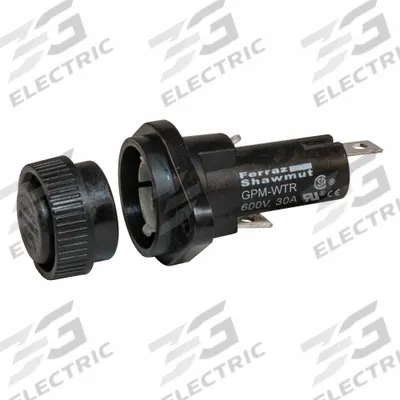 MERSEN Panel Mount Fuse Holder: For Fuse Size 13/32 in x 1 1/2 in, 1 Pole, 30 A Max - Fuse Holders for Cylindrical Fuses
